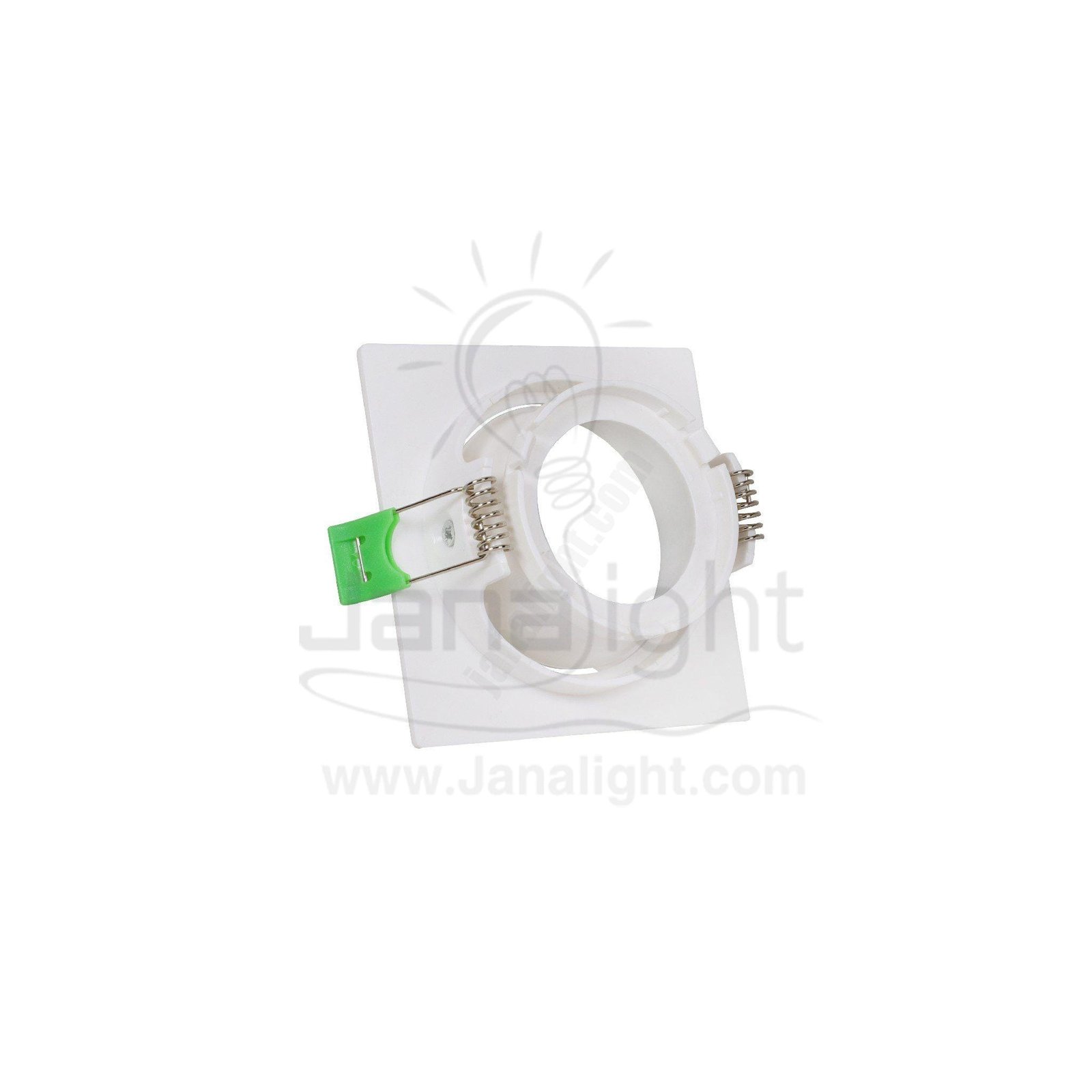 سبوت لايت فارغ متحرك مربع بلاستك ابيض اوف وايت جنى لايت Jn404 Single Square Offwhite Spotlight Frame